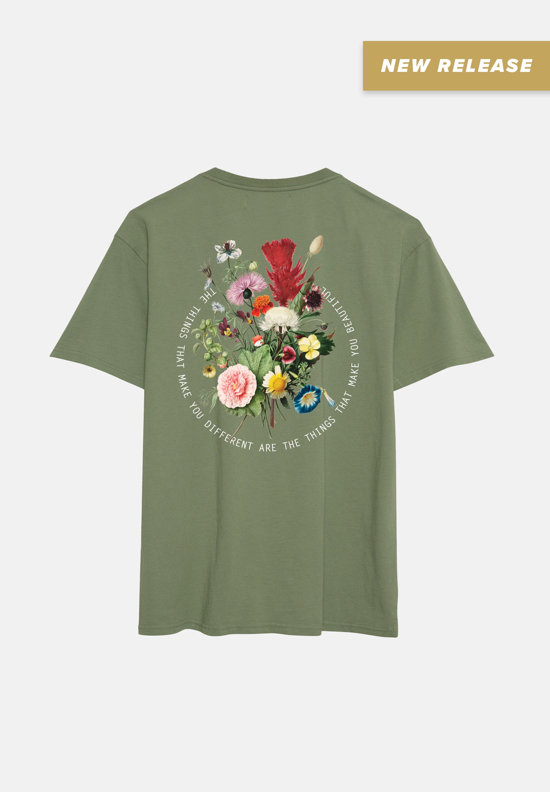 Green Flowers Tee – Seek Discomfort