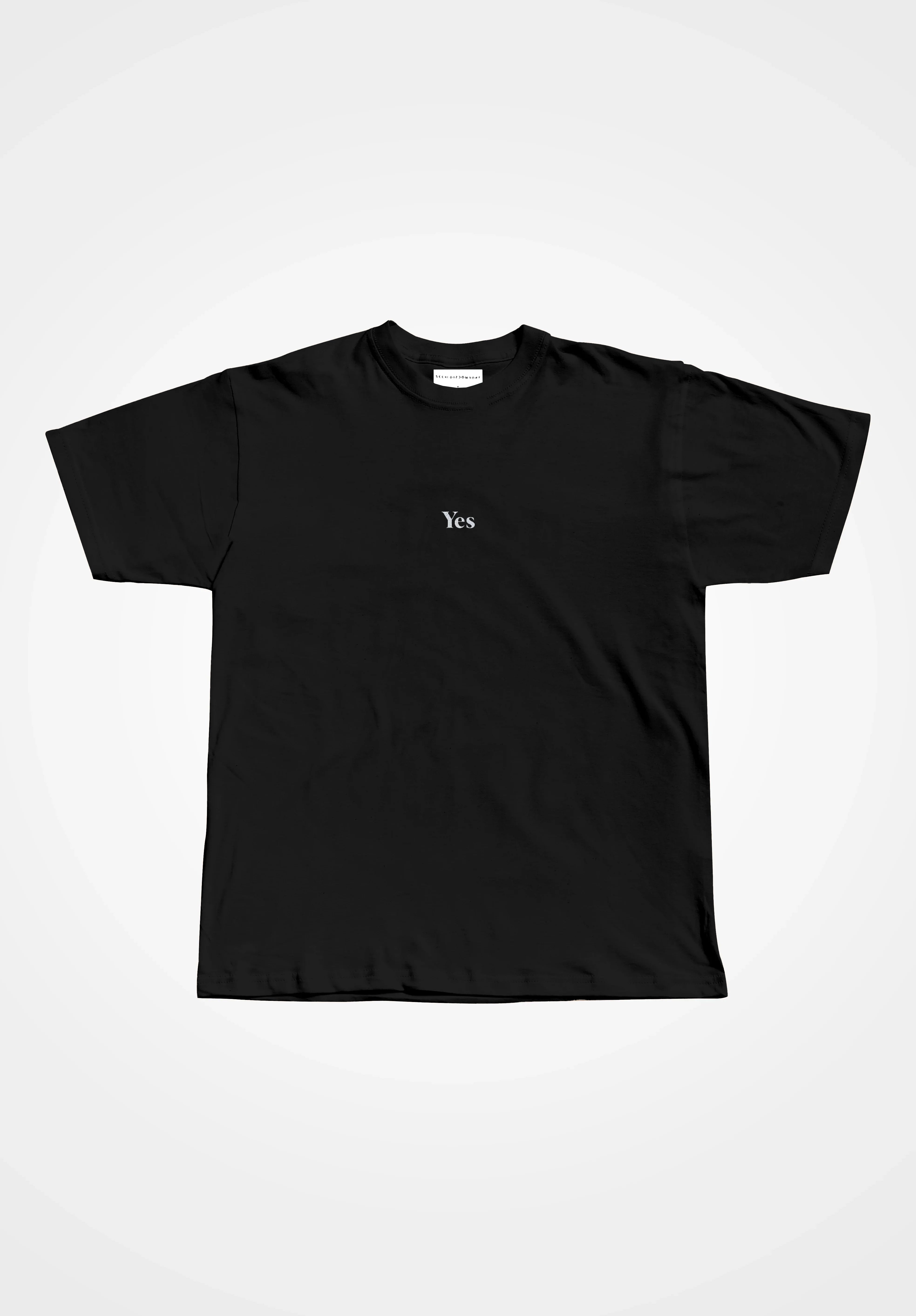 Black 'Yes' Essential Tee