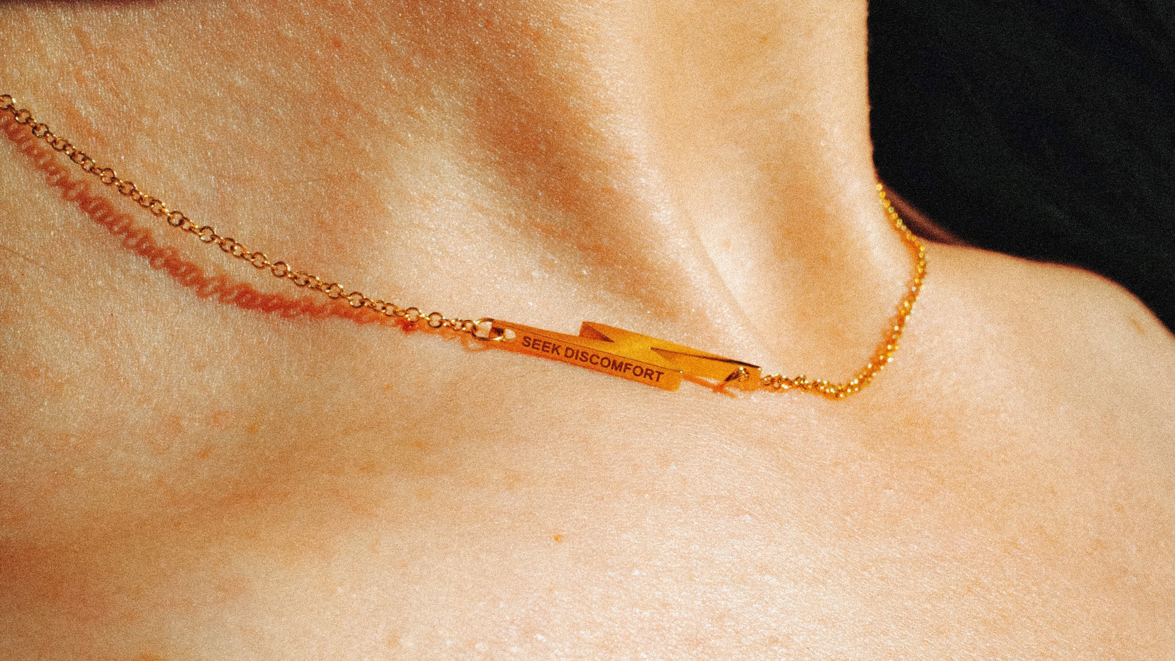 Lucent Arc Gold Necklace