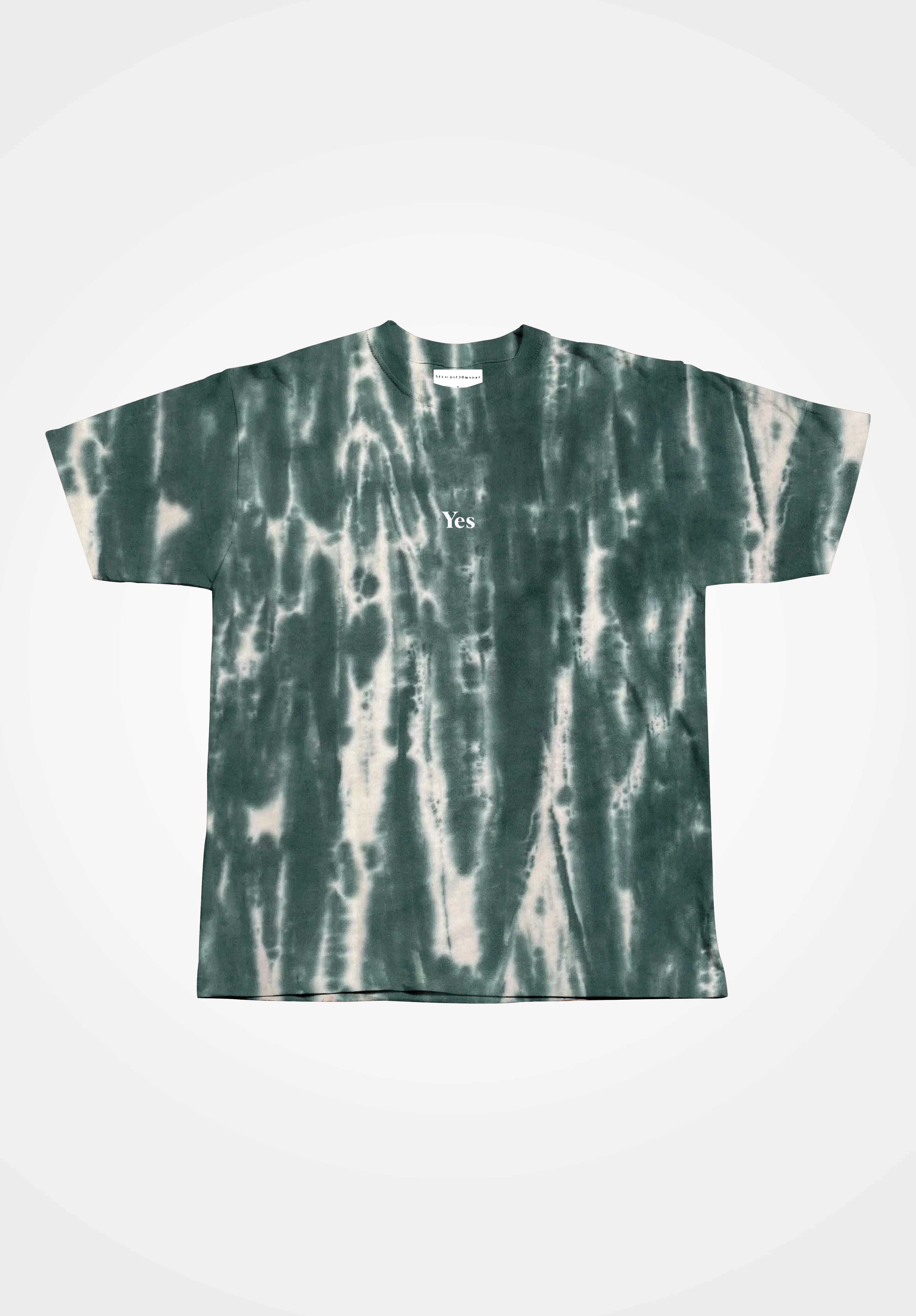 Forest Green Tie Dye 'Yes' Essential Tee