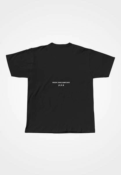 Black Comfort Zone Tee – Seek Discomfort