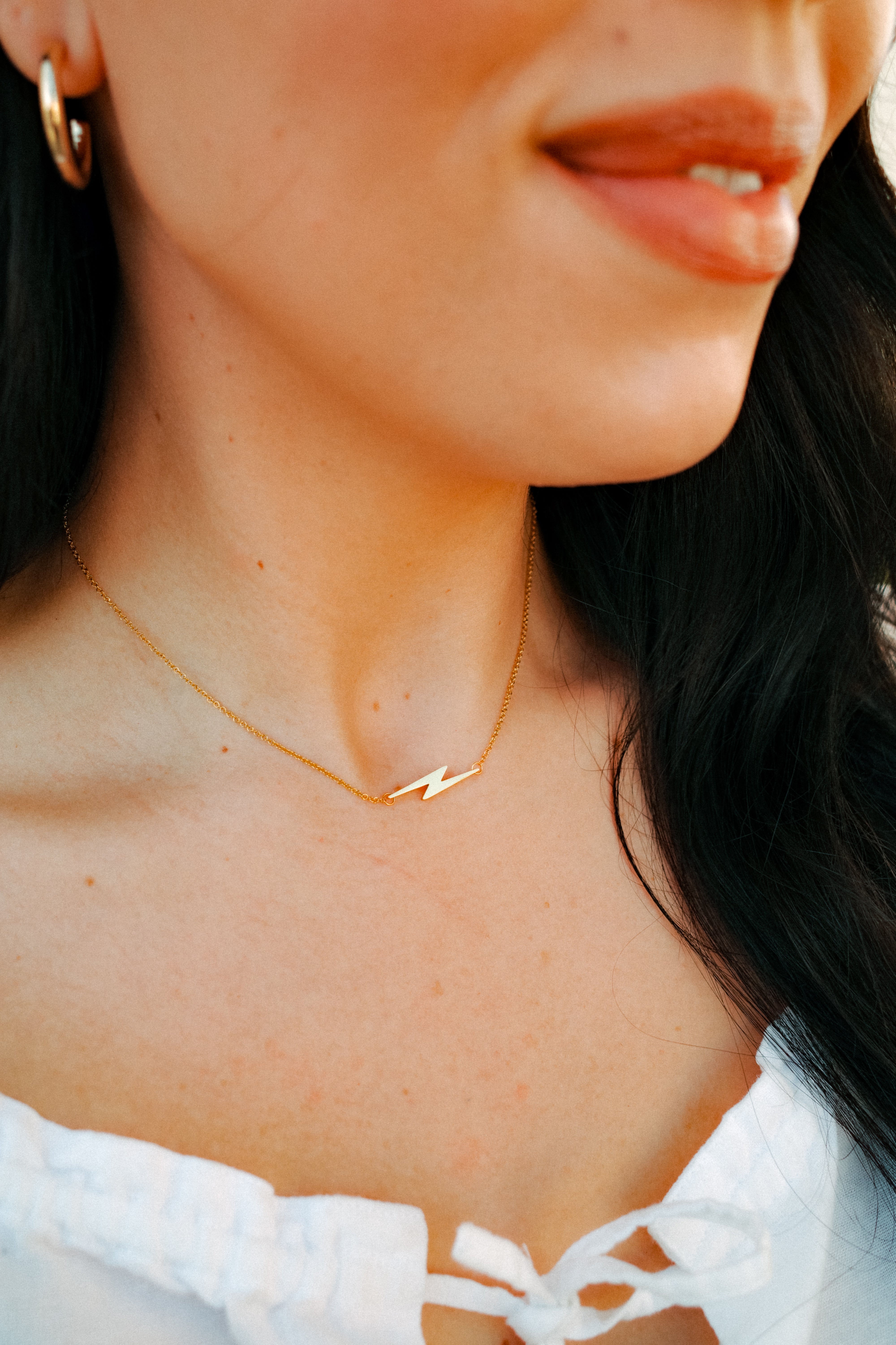 Lucent Arc Gold Necklace