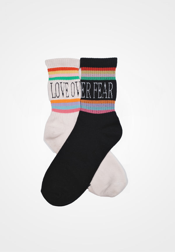 Love over fear socks (2-pack)