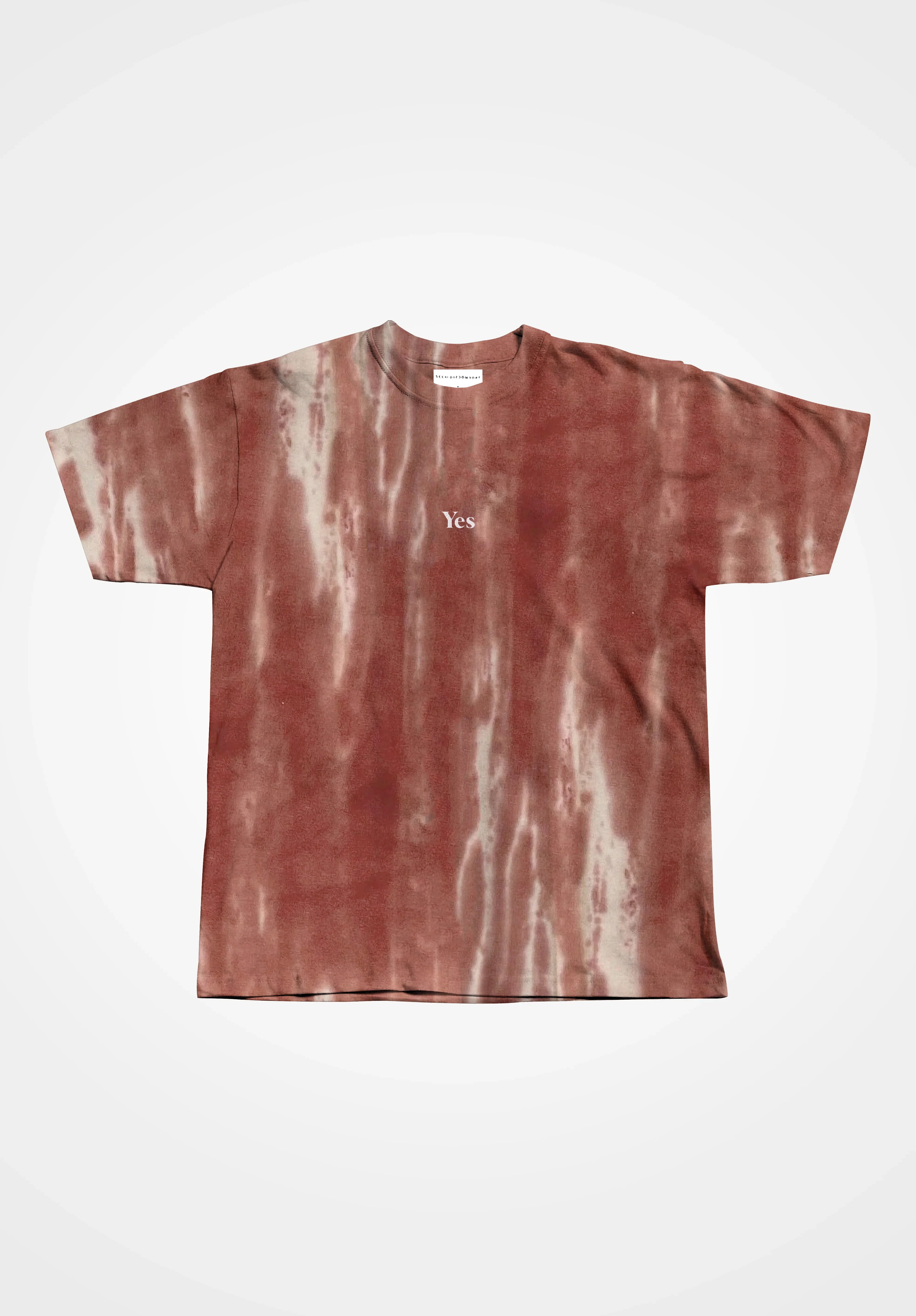 Burnt Peach Tie Dye 'Yes' Essential Tee