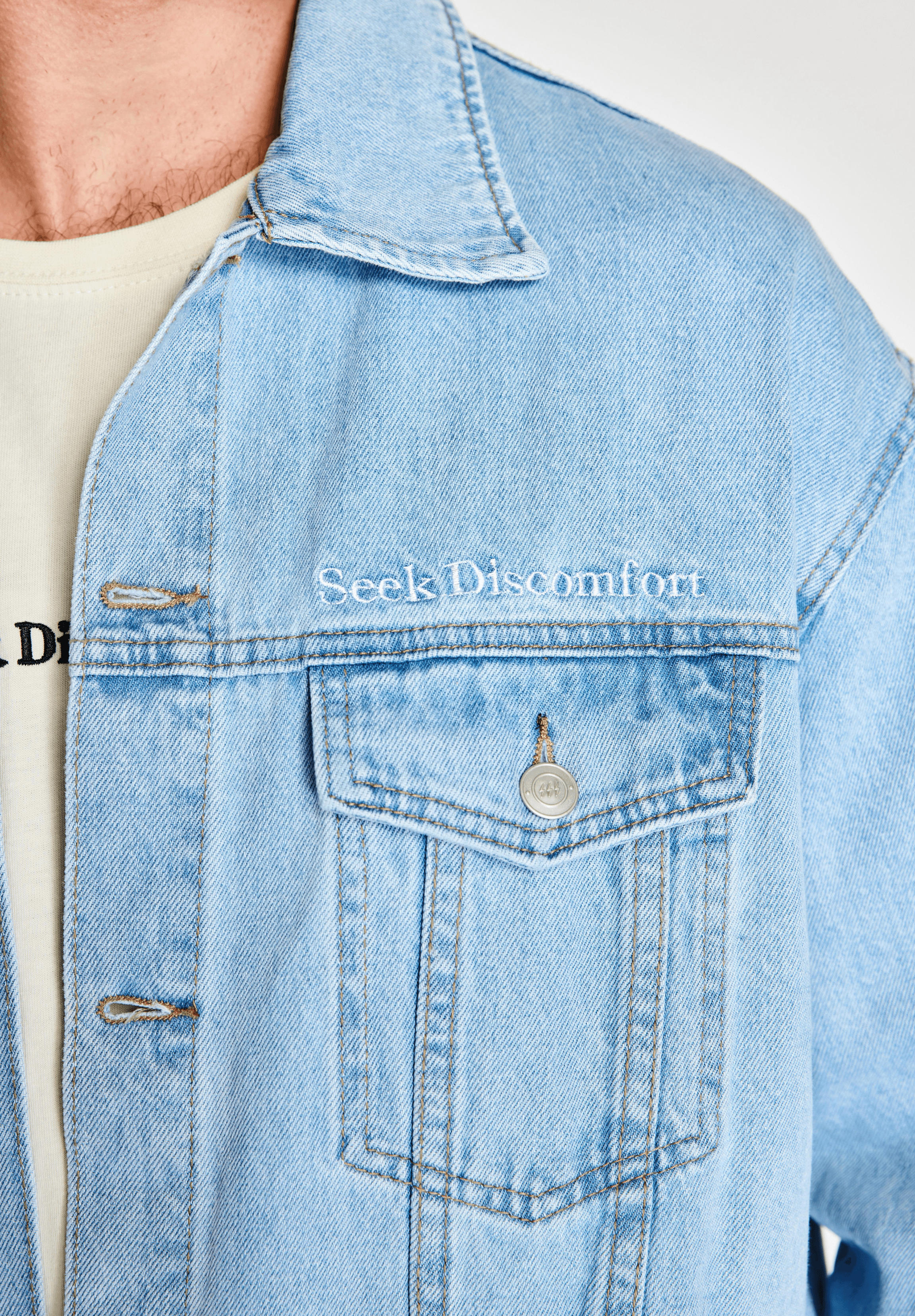 Seeker Light Wash Denim Jacket - Seek Discomfort